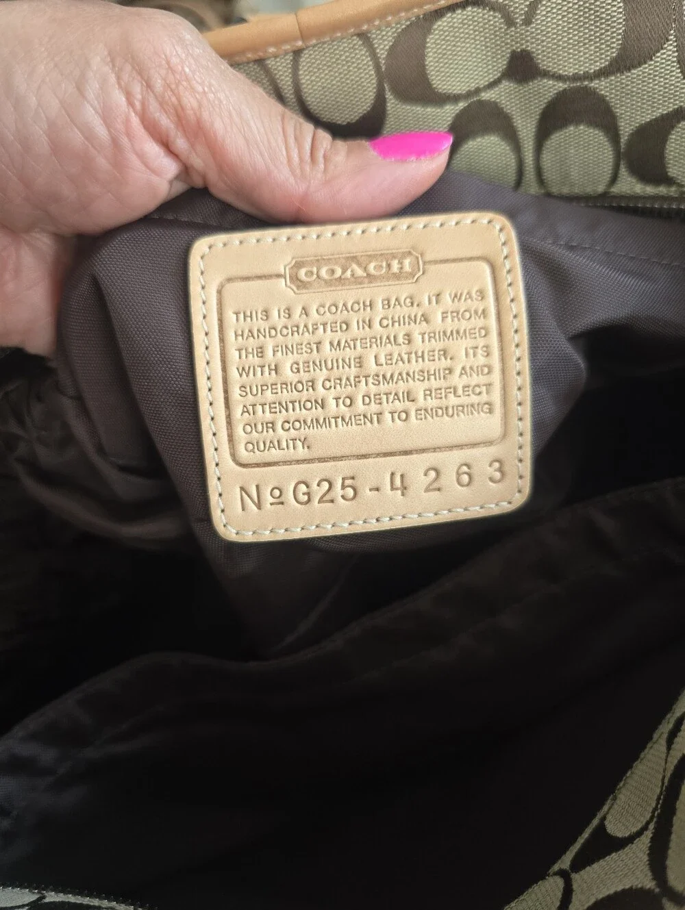 Coach Signature Canvas Tote in Tan/Khaki